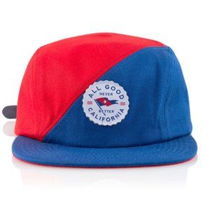 Brand New All Good Skipper Strapback Hat - Red / Blue - NWT